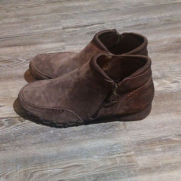 Skechers Wide Fit Air cooled memory foam brown ankle boots Sz  9 NWOT - Picture 3 of 8